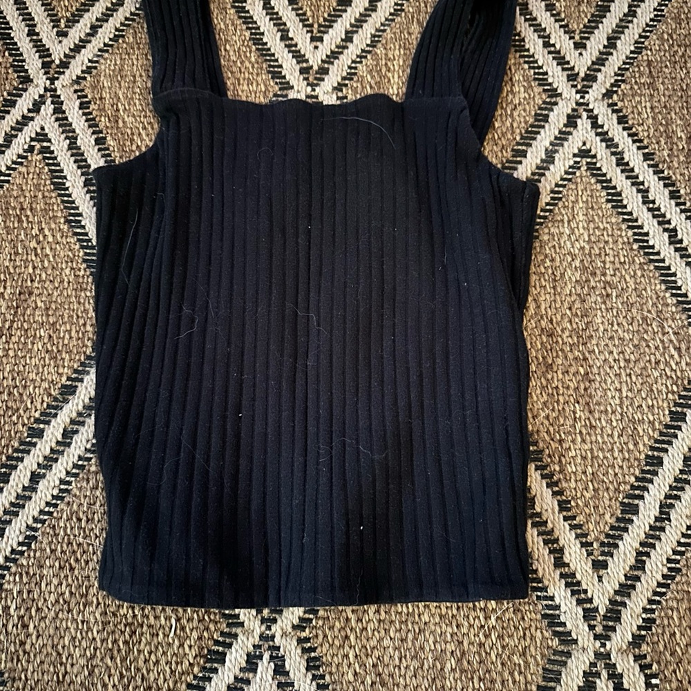 Black SO Ribbed Tank
